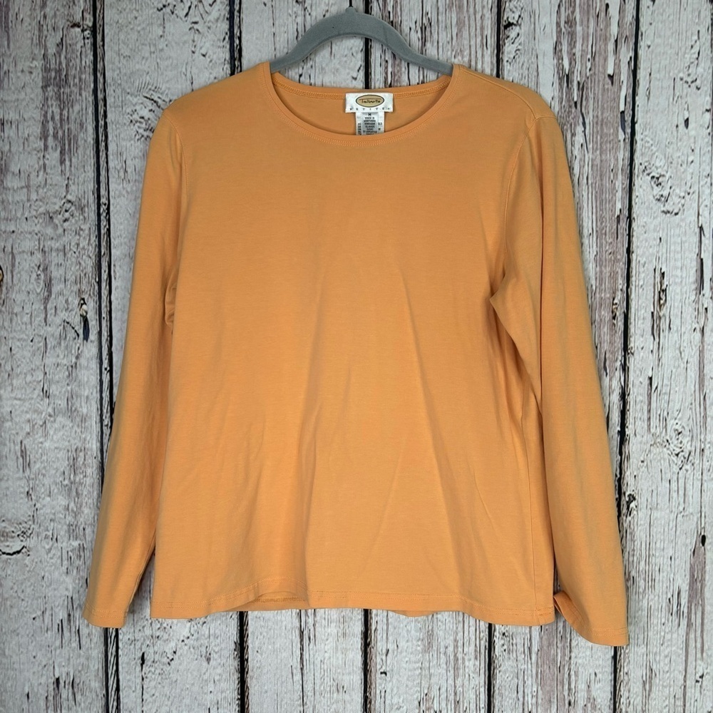 Talbots Petites Vintage 1990s Era Medium Petite‎ Apricot Long Sleeve Shirt Basic